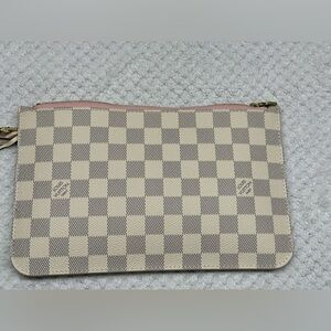 LV Pouch Damier Azur from special edition Neverfull braided strap